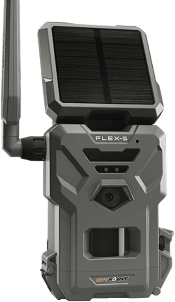 SPYPOINT Flex-S Canadian Solar Cellular Trail Camera, Integrated Solar Panel, On-Demand Capable, LTE Connectivity 0.3S Trigger Speed, Internal Battery, Option (Canada Only)