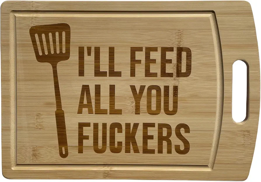 Funny, Cutting Boards, Charcuterie Board, Chopping Board, Personalized Cutting Boards, Laser Engraved, Bamboo Board, New Pattern (B-13" x 9")