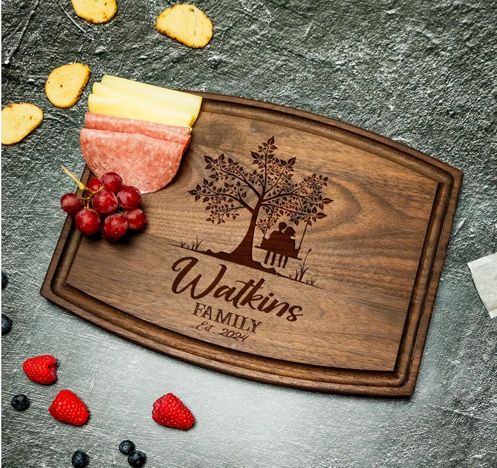 Personalized Engraved Cutting Board - Custom Gift for Couples, Newlyweds, Weddings, Anniversaries, Housewarming, Christmas, or Special Occasions - Unique Keepsake for Loved Ones
