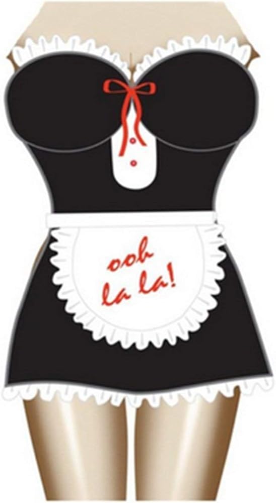 OYSRONG Funny Comics Cute Cartoon Kitchen Cooking Adult Apron (french maid)