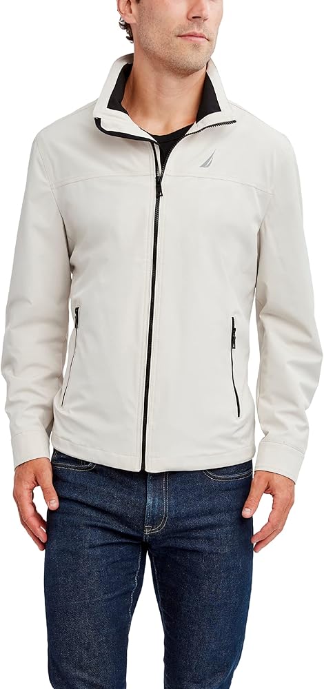 Nautica Men's Casual Lightweight Full Zip Windbreaker-Weather Resistant Golf Jacket (S-XXL)