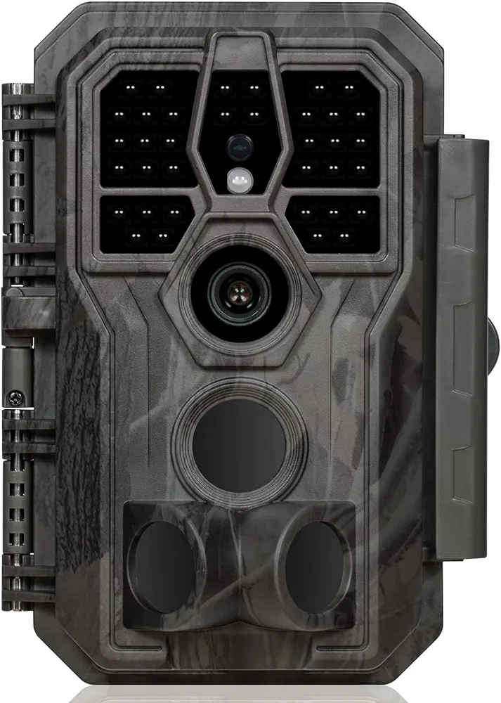 GardePro E5S Trail Camera, 64MP 1296p, HD Game Cameras with 100ft Night Vision, Ultra Fast 0.1s Motion Activated, Waterproof, Camo