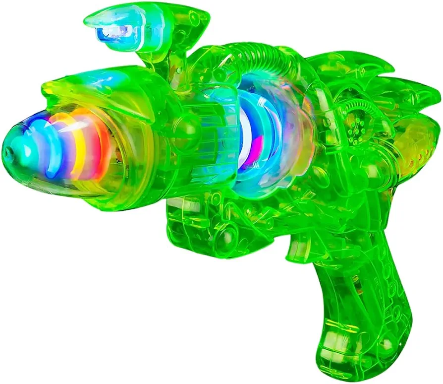Rhode Island Novelty 11" Super Spinner UV Glow Space Gun, One per Order
