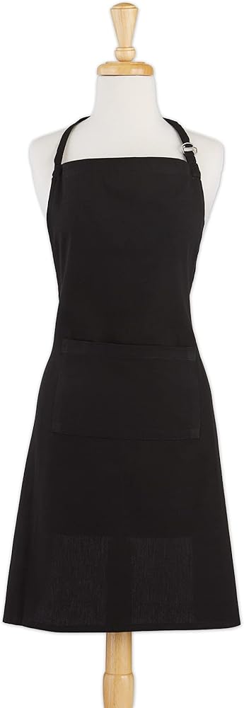 DII Everyday Basic Kitchen Collection, Plus Size Apron, Black