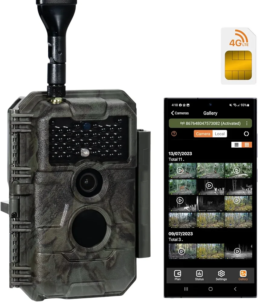 GardePro X20 Cellular Trail Camera, Full Video Preview, No-Glow IR, Wide 110° View Angle, Verizon AT&T and T-Mobile, Pre-Installed Cell SIM Card, for Hunting, Gamera Camera, Wildlife Deer Scouting