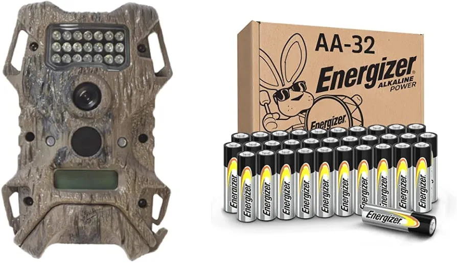 Wildgame Innovations Terra Extreme 14 Megapixel IR Trail Camera + Energizer AA Batteries, Alkaline Power Double A Battery Alkaline, 32 Count